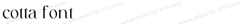 cotta font字体转换